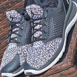 Jordan Trainer ST Black White Wolf Grey Elephant Mens 11.5 Sneakers 820253-012